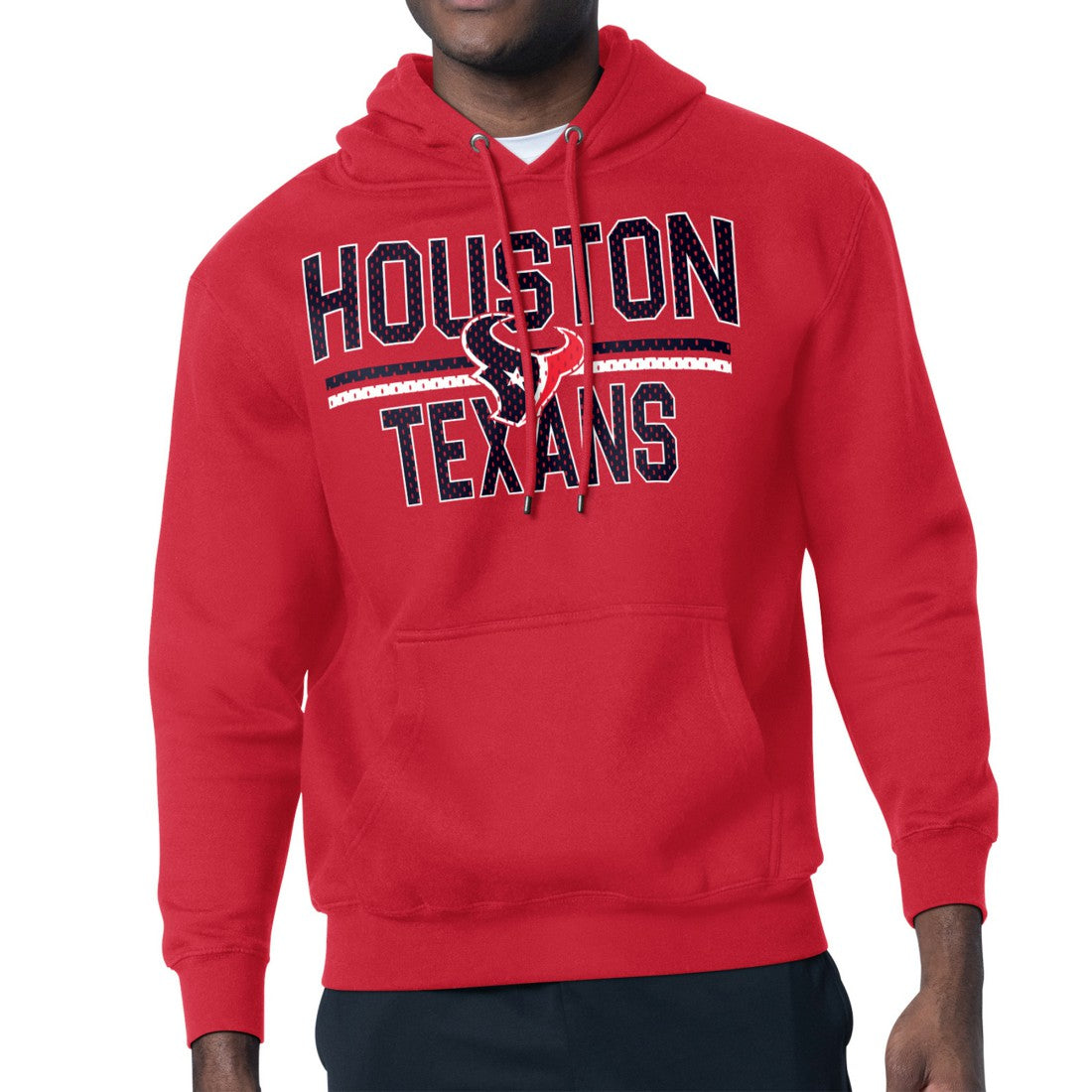 Houston Texans  Starter Unisex Team Mesh Print Graphic Tri-Blend Pullover Hoodie