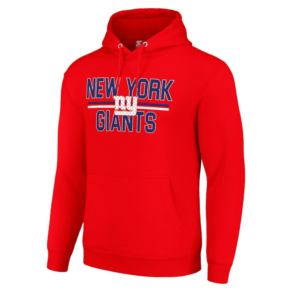 New York Giants  Starter Unisex Team Mesh Print Graphic Tri-Blend Pullover Hoodie