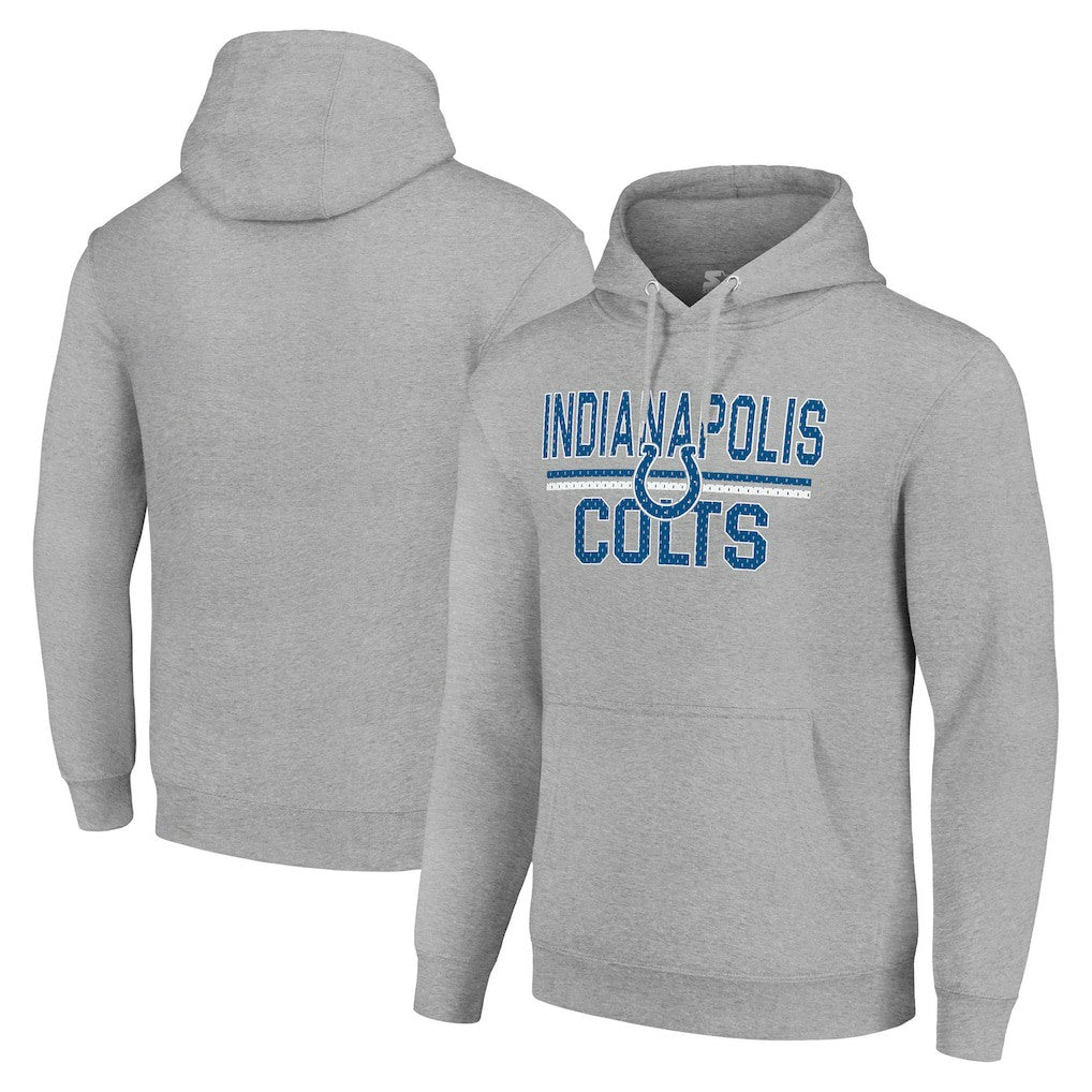 Indianapolis Colts  Starter Unisex Team Mesh Print Graphic Tri-Blend Pullover Hoodie