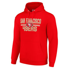 San Francisco 49ers  Starter Unisex Team Mesh Print Graphic Tri-Blend Pullover Hoodie