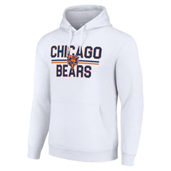 Chicago Bears  Starter Unisex Team Mesh Print Graphic Tri-Blend Pullover Hoodie