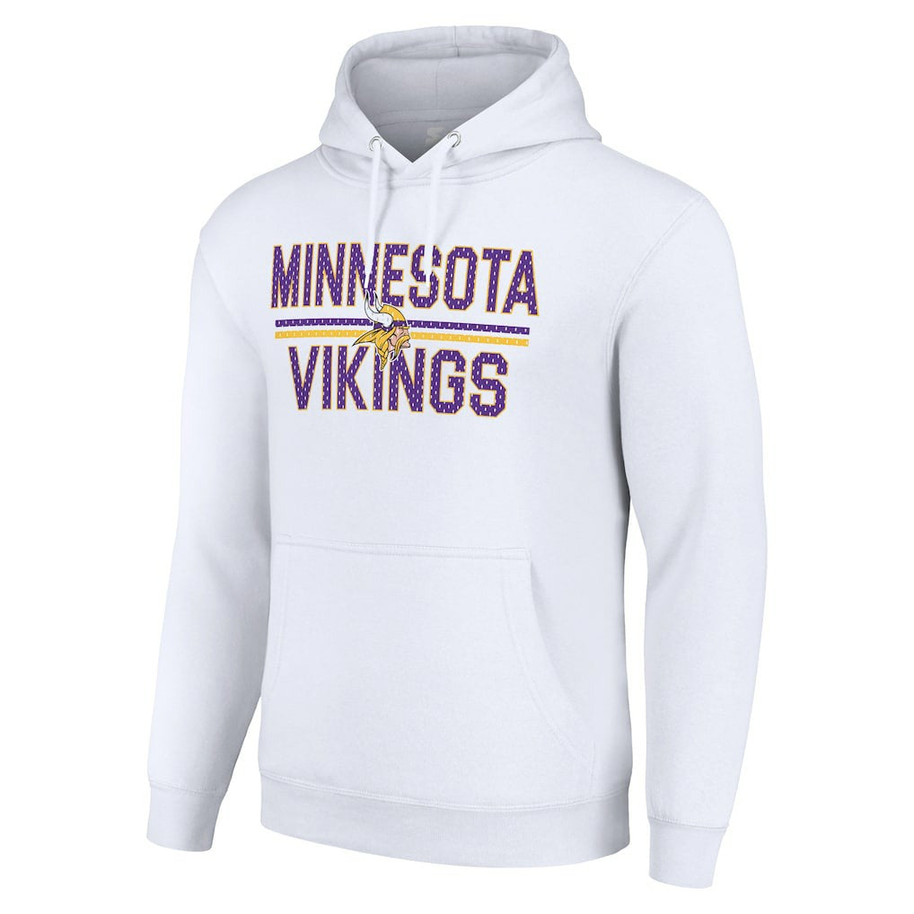 Minnesota Vikings  Starter Unisex Team Mesh Print Graphic Tri-Blend Pullover Hoodie