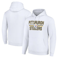 Pittsburgh Steelers  Starter Unisex Team Mesh Print Graphic Tri-Blend Pullover Hoodie