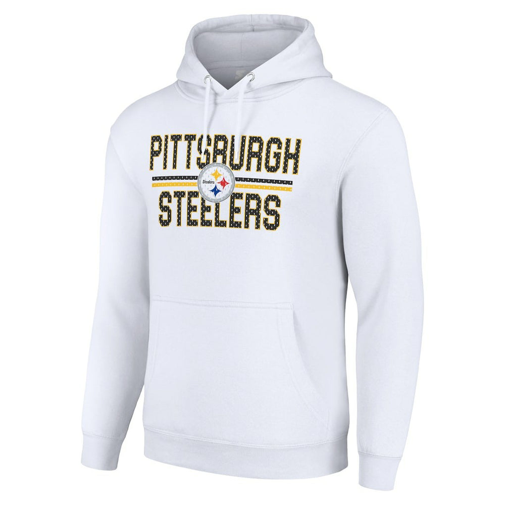 Pittsburgh Steelers  Starter Unisex Team Mesh Print Graphic Tri-Blend Pullover Hoodie