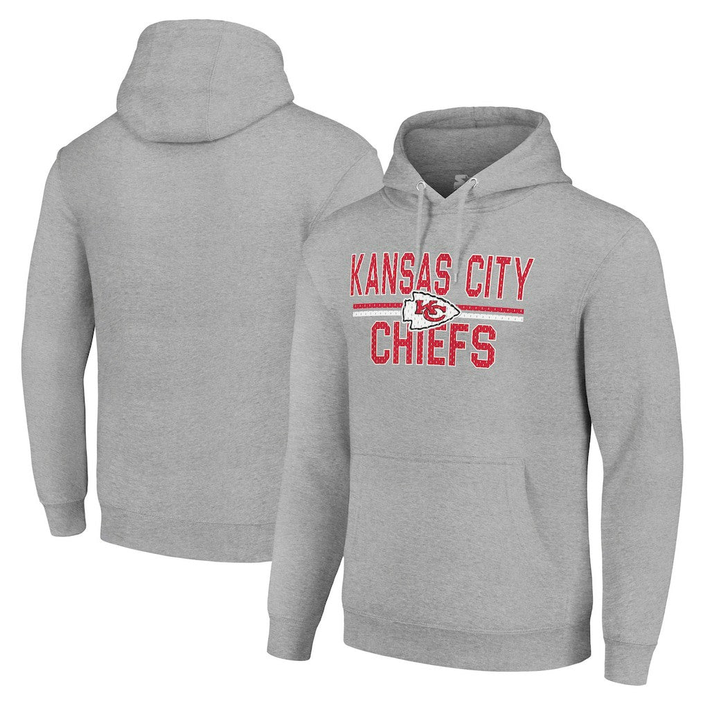 Kansas City Chiefs  Starter Unisex Team Mesh Print Graphic Tri-Blend Pullover Hoodie