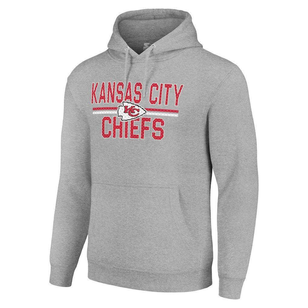 Kansas City Chiefs  Starter Unisex Team Mesh Print Graphic Tri-Blend Pullover Hoodie