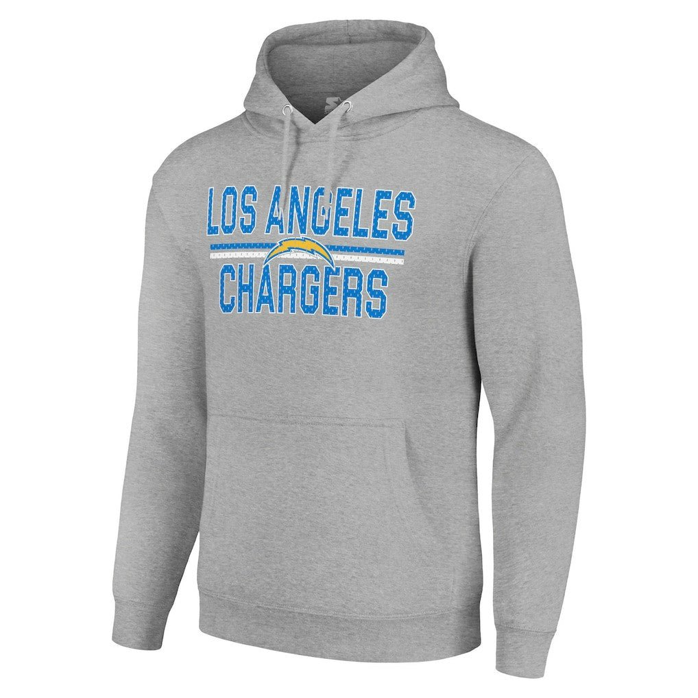 Los Angeles Chargers  Starter Unisex Team Mesh Print Graphic Tri-Blend Pullover Hoodie