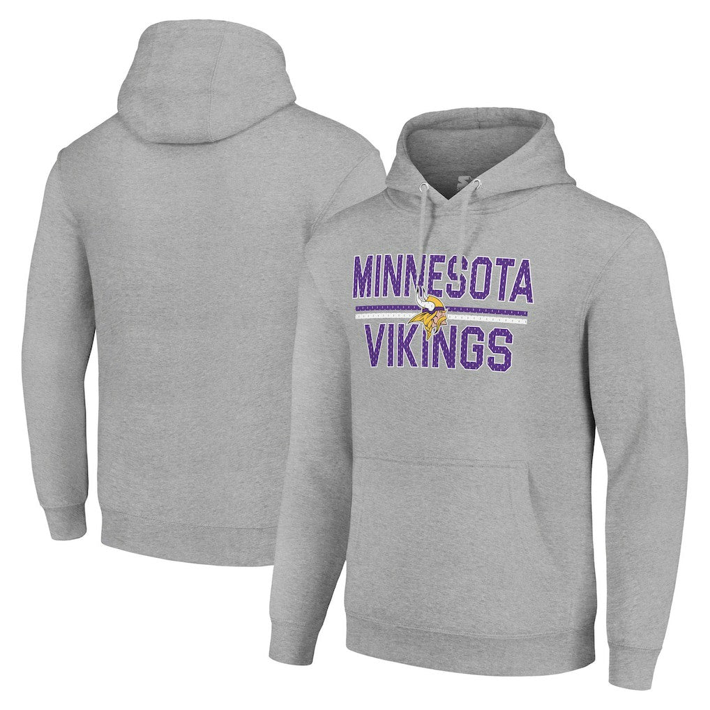 Minnesota Vikings  Starter Unisex Team Mesh Print Graphic Tri-Blend Pullover Hoodie