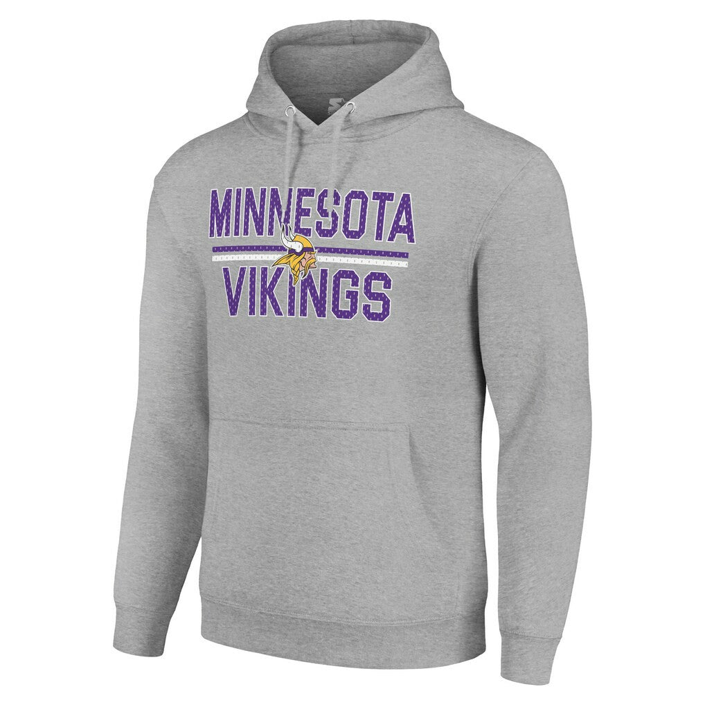 Minnesota Vikings  Starter Unisex Team Mesh Print Graphic Tri-Blend Pullover Hoodie