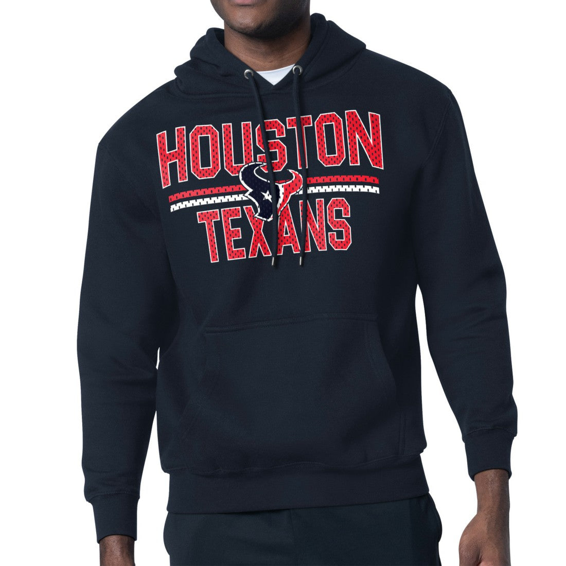 Houston Texans  Starter Unisex Team Mesh Print Graphic Tri-Blend Pullover Hoodie