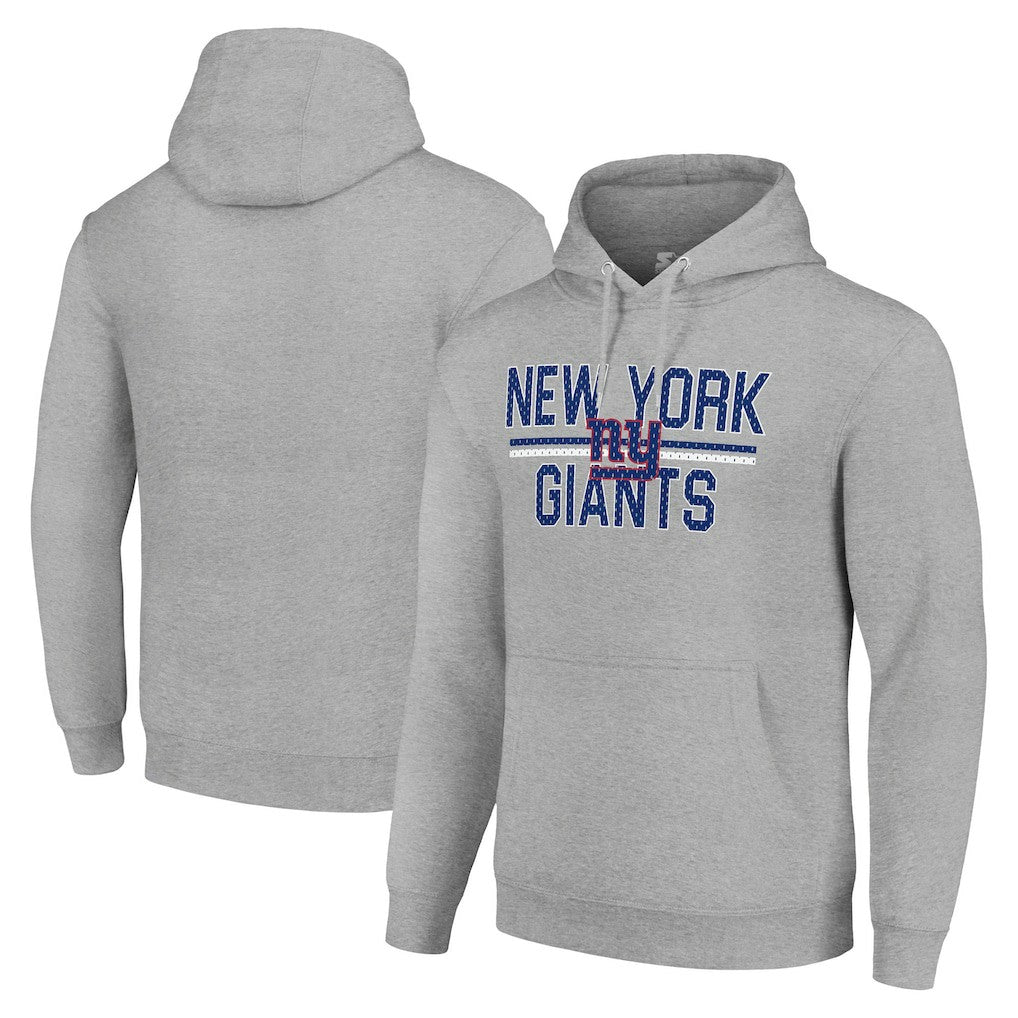 New York Giants  Starter Unisex Team Mesh Print Graphic Tri-Blend Pullover Hoodie