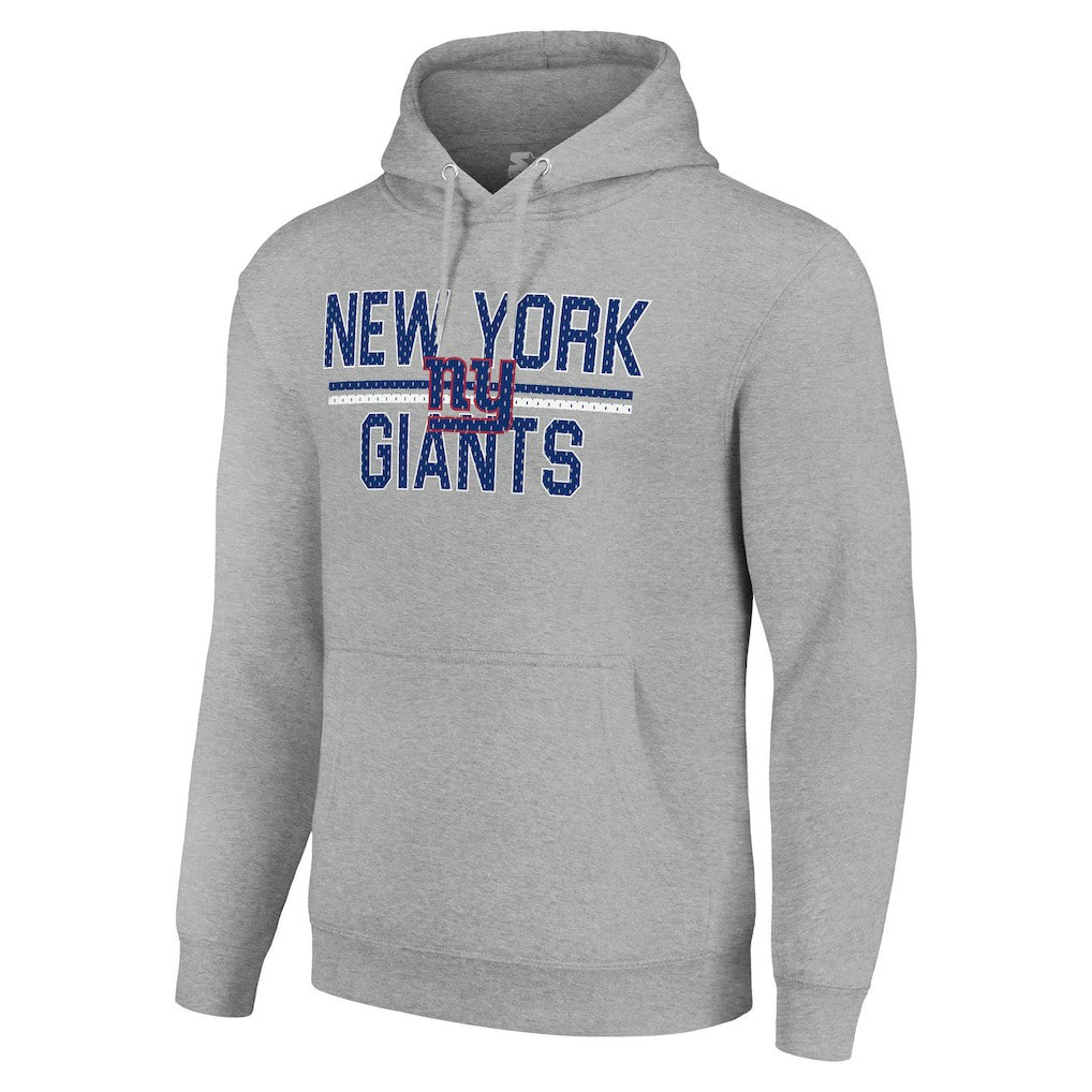New York Giants  Starter Unisex Team Mesh Print Graphic Tri-Blend Pullover Hoodie