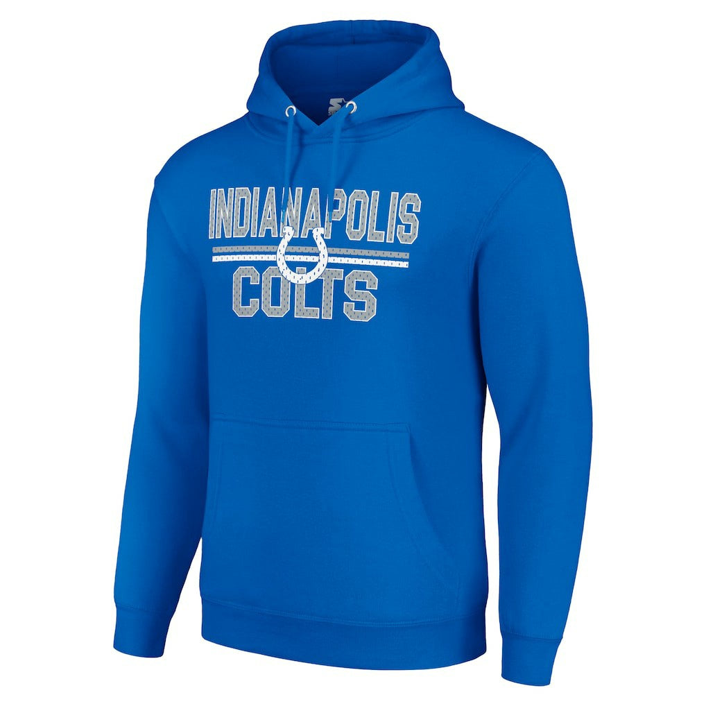 Indianapolis Colts  Starter Unisex Team Mesh Print Graphic Tri-Blend Pullover Hoodie