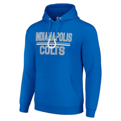 Indianapolis Colts  Starter Unisex Team Mesh Print Graphic Tri-Blend Pullover Hoodie