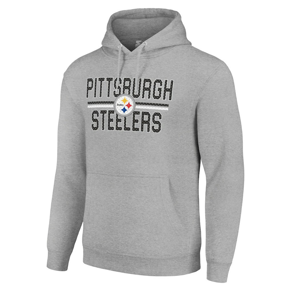 Pittsburgh Steelers  Starter Unisex Team Mesh Print Graphic Tri-Blend Pullover Hoodie