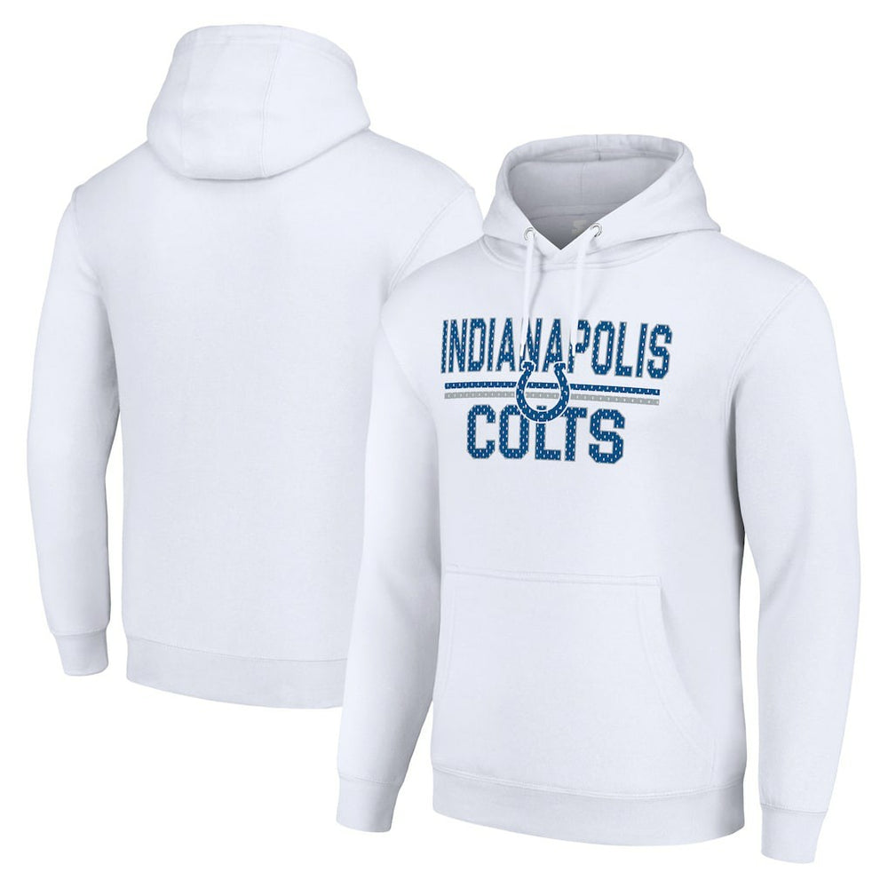 Indianapolis Colts  Starter Unisex Team Mesh Print Graphic Tri-Blend Pullover Hoodie