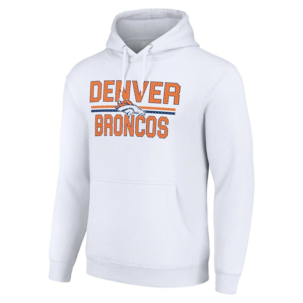 Denver Broncos  Starter Unisex Team Mesh Print Graphic Tri-Blend Pullover Hoodie