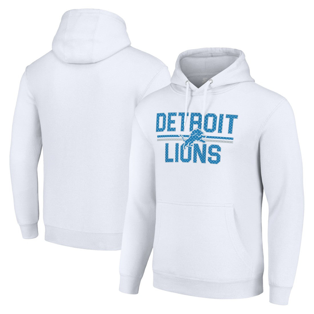 Detroit Lions  Starter Unisex Team Mesh Print Graphic Tri-Blend Pullover Hoodie