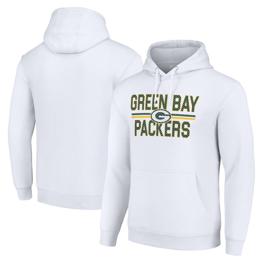 Green Bay Packers  Starter Unisex Team Mesh Print Graphic Tri-Blend Pullover Hoodie
