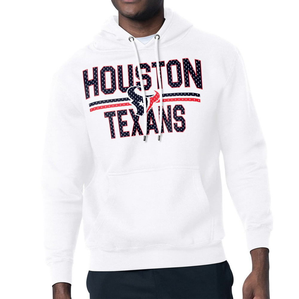 Houston Texans  Starter Unisex Team Mesh Print Graphic Tri-Blend Pullover Hoodie
