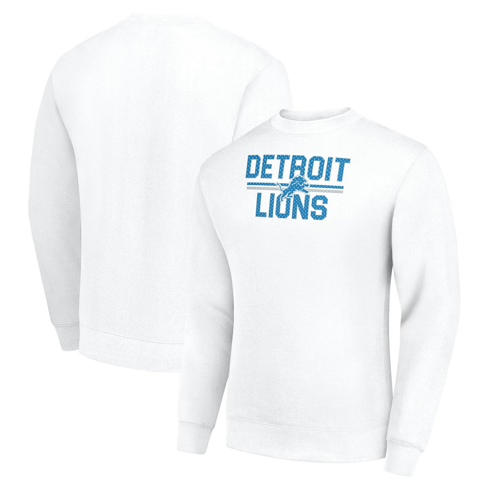 Detroit Lions  Starter Team Mesh Print Graphic Pullover Sweatshirt
