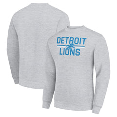 Detroit Lions  Starter Team Mesh Print Graphic Pullover Sweatshirt