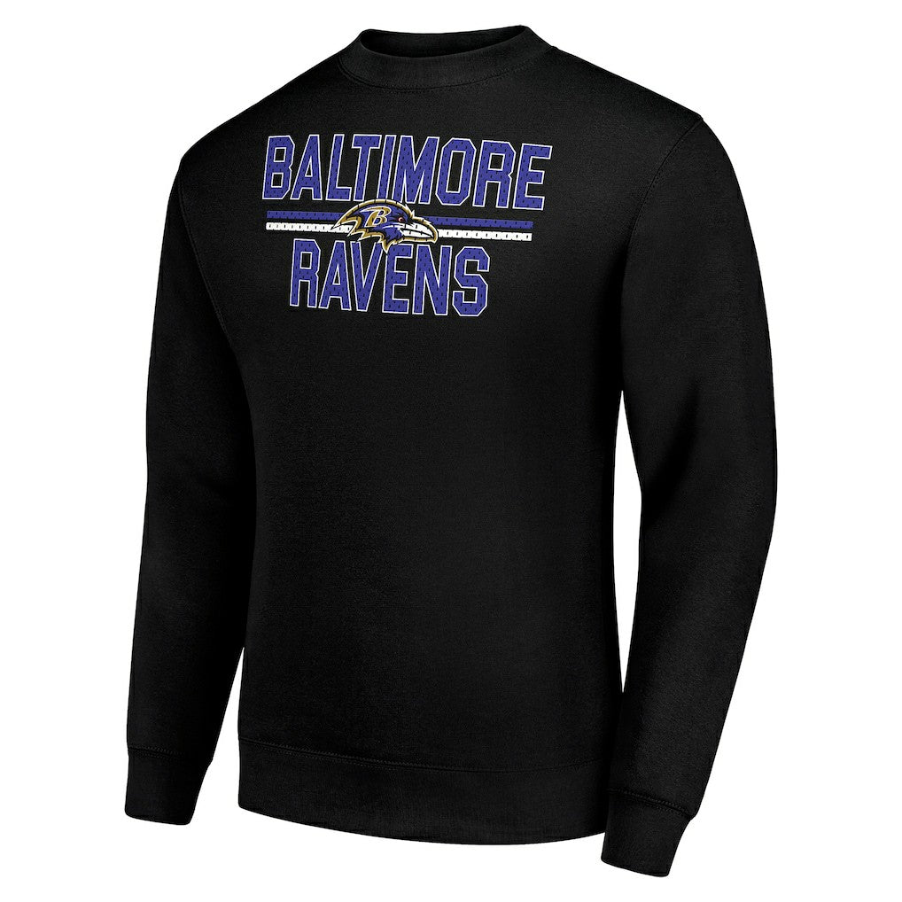 Baltimore Ravens  Starter Team Mesh Print Graphic Pullover Sweatshirt