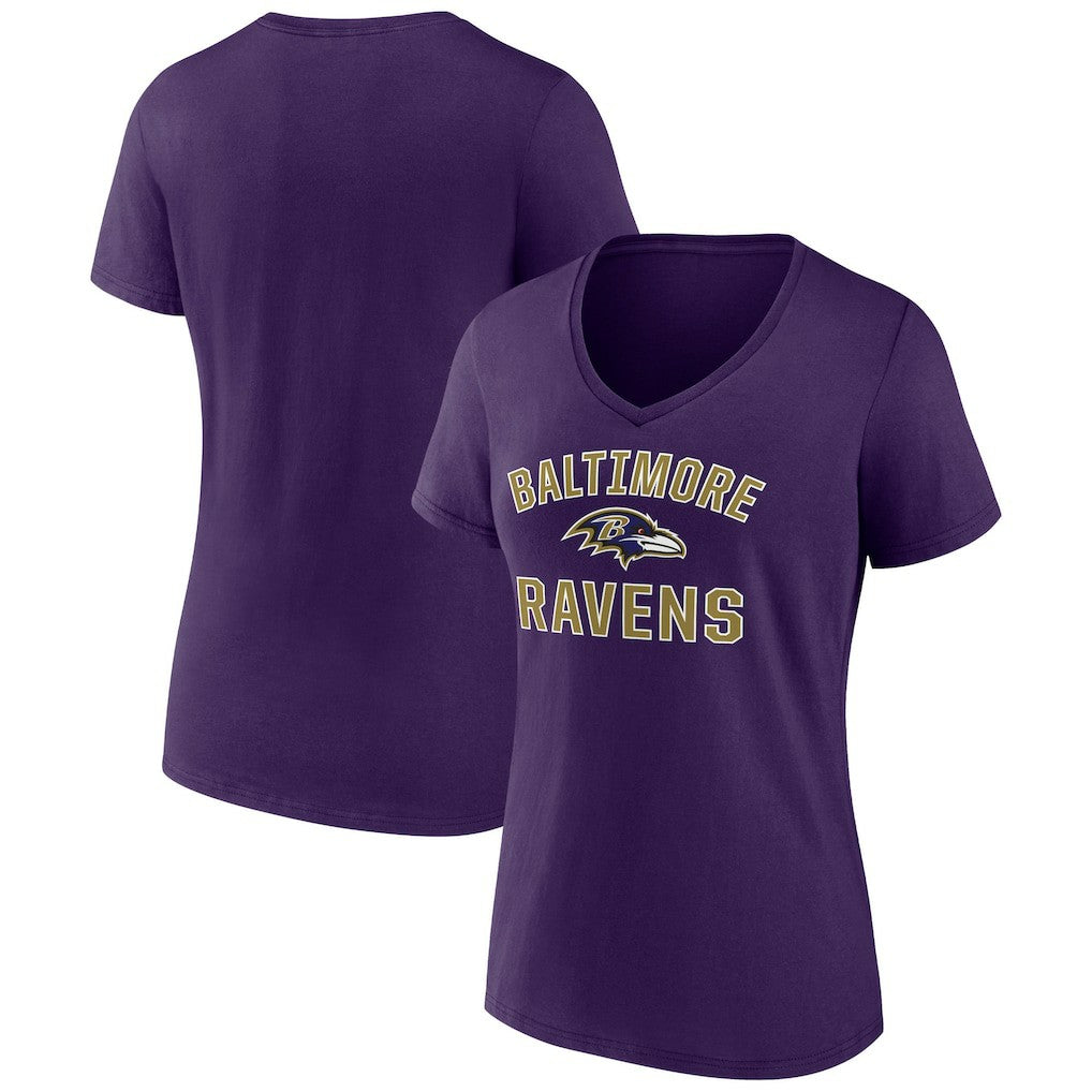 Baltimore Ravens  Women's Victory Arch V-Neck T-Shirt