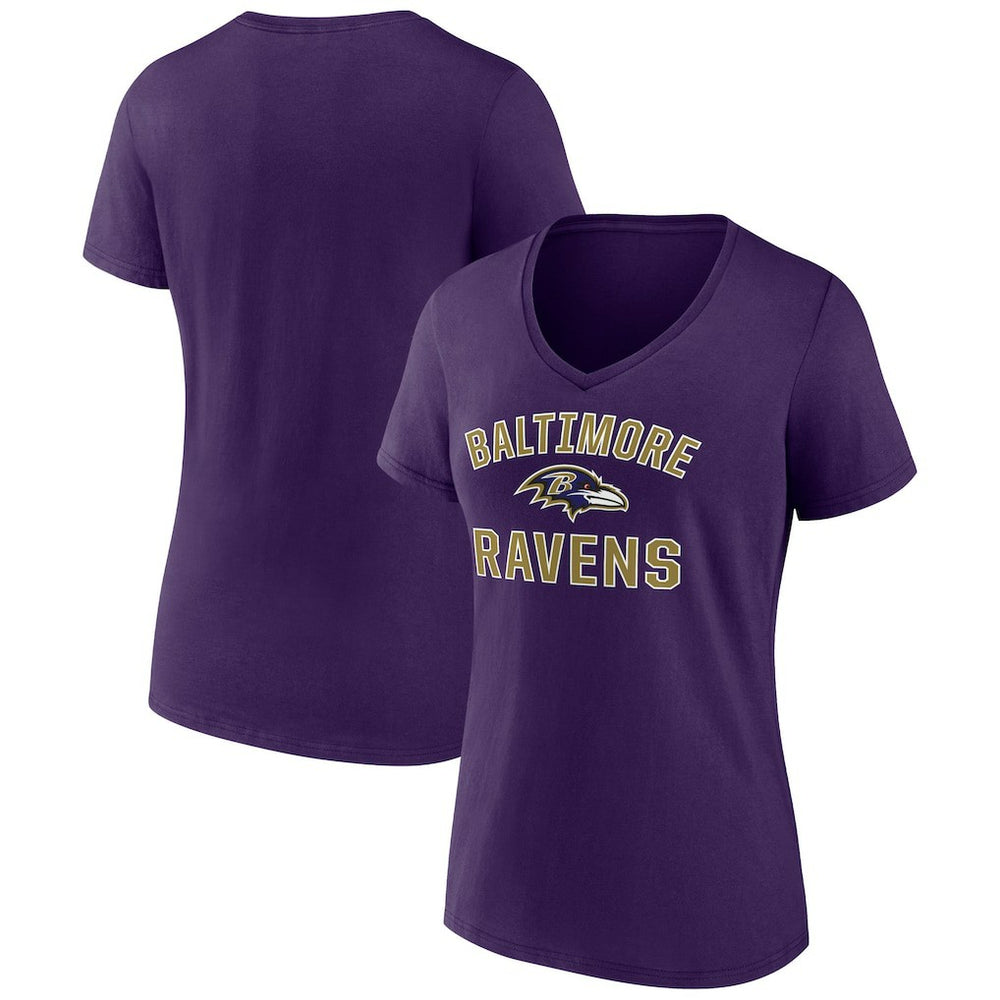 Baltimore Ravens  Women's Victory Arch V-Neck T-Shirt