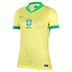 Brazil National Team Women's 2024 Home Stadium Replica Jersey – Yellow - Nike