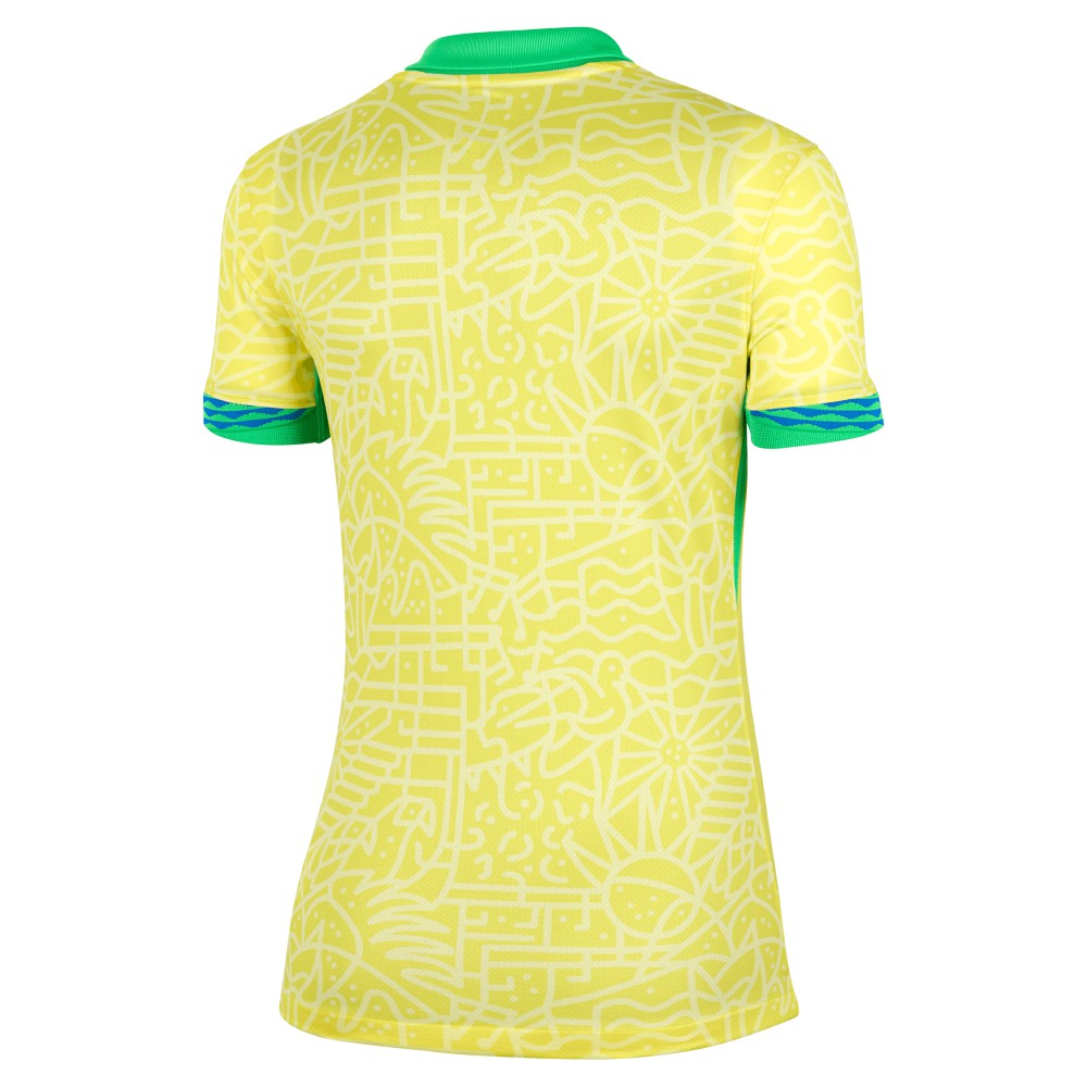 Brazil National Team Women's 2024 Home Stadium Replica Jersey – Yellow - Nike