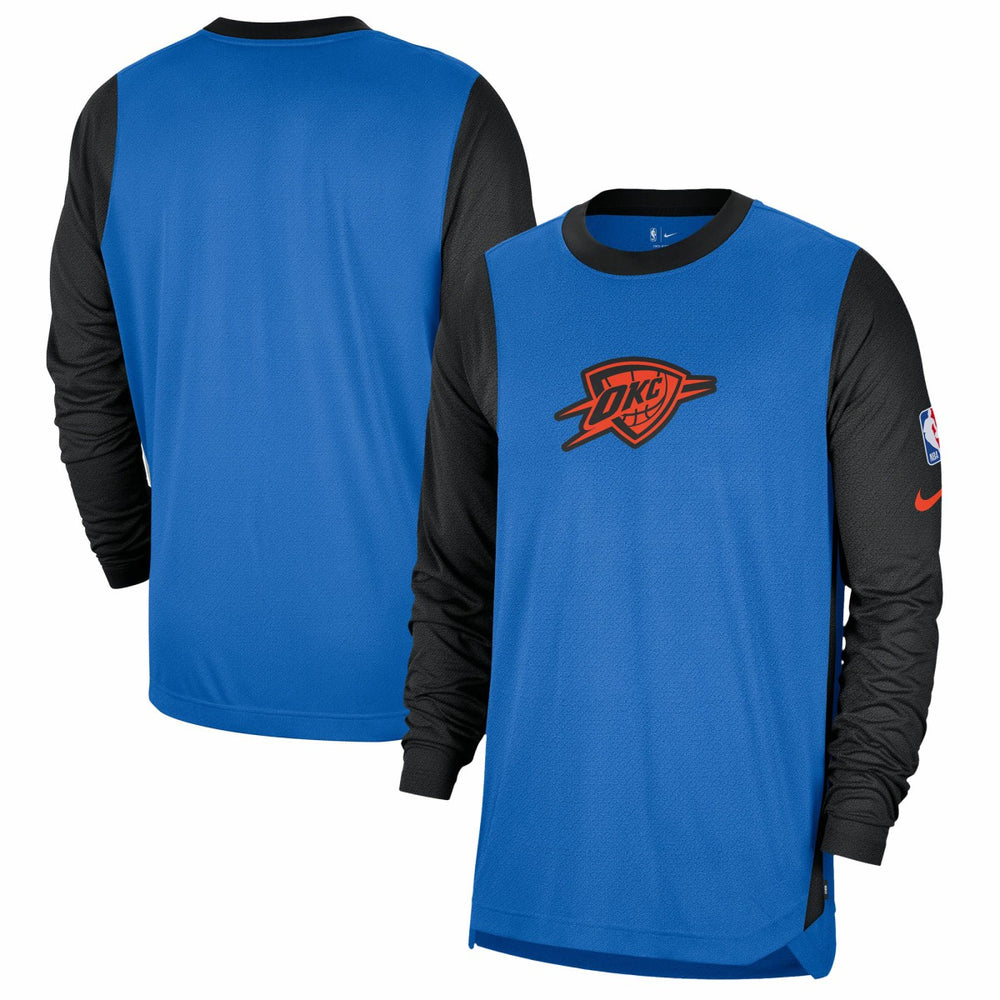 Oklahoma City Thunder 2024/25 City Edition Authentic Pregame Performance Long Sleeve Shooting T-Shirt Discount
