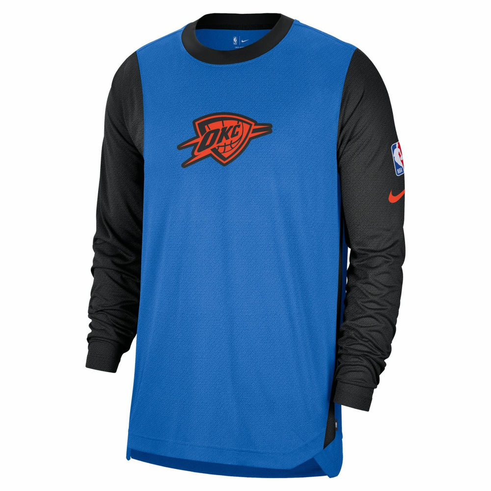 Oklahoma City Thunder 2024/25 City Edition Authentic Pregame Performance Long Sleeve Shooting T-Shirt Discount