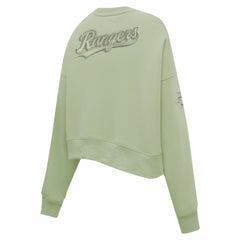 Texas Rangers Pro Standard Women's Neutral Oversized Boxy Cropped Pullover Sweatshirt | MLB On Sale