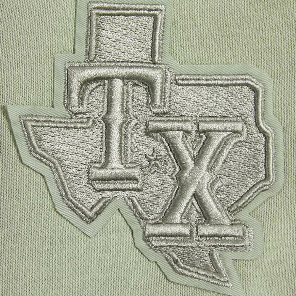 Texas Rangers Pro Standard Women's Neutral Oversized Boxy Cropped Pullover Sweatshirt | MLB On Sale