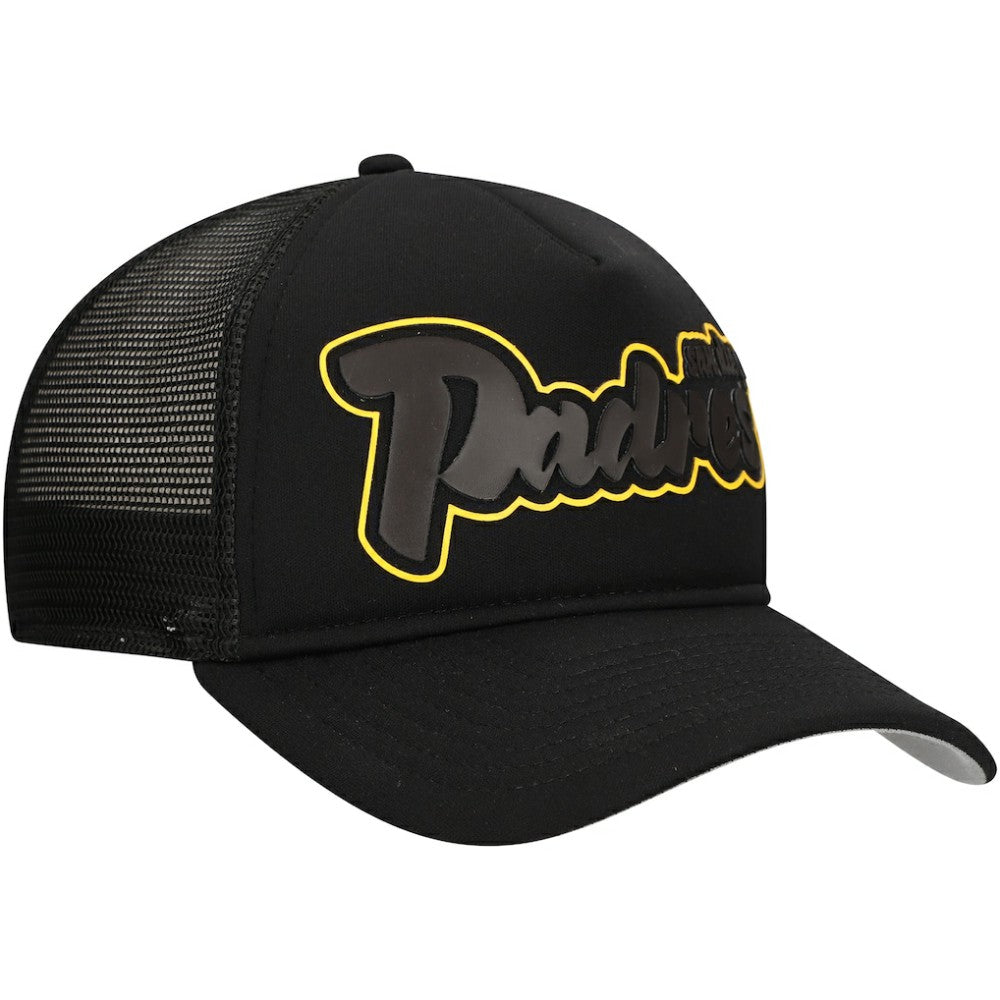 San Diego Padres New Era Retro Bold A-Frame Trucker 9FORTY Adjustable Hat | MLB Discount