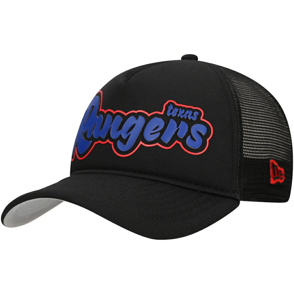 Texas Rangers New Era Retro Bold A-Frame Trucker 9FORTY Adjustable Hat | MLB Shop