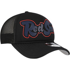 Boston Red Sox New Era Retro Bold A-Frame Trucker 9FORTY Adjustable Hat | MLB Near me