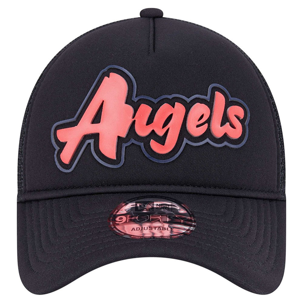 Los Angeles Angels New Era Retro Bold A-Frame Trucker 9FORTY Adjustable Hat | MLB Online