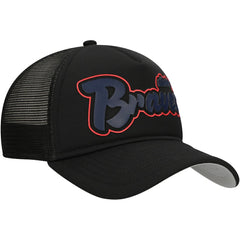 Atlanta Braves New Era Retro Bold A-Frame Trucker 9FORTY Adjustable Hat | MLB Discount