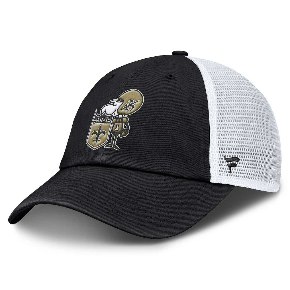 New Orleans Saints Fanatics Basic Vintage Trucker Adjustable Hat