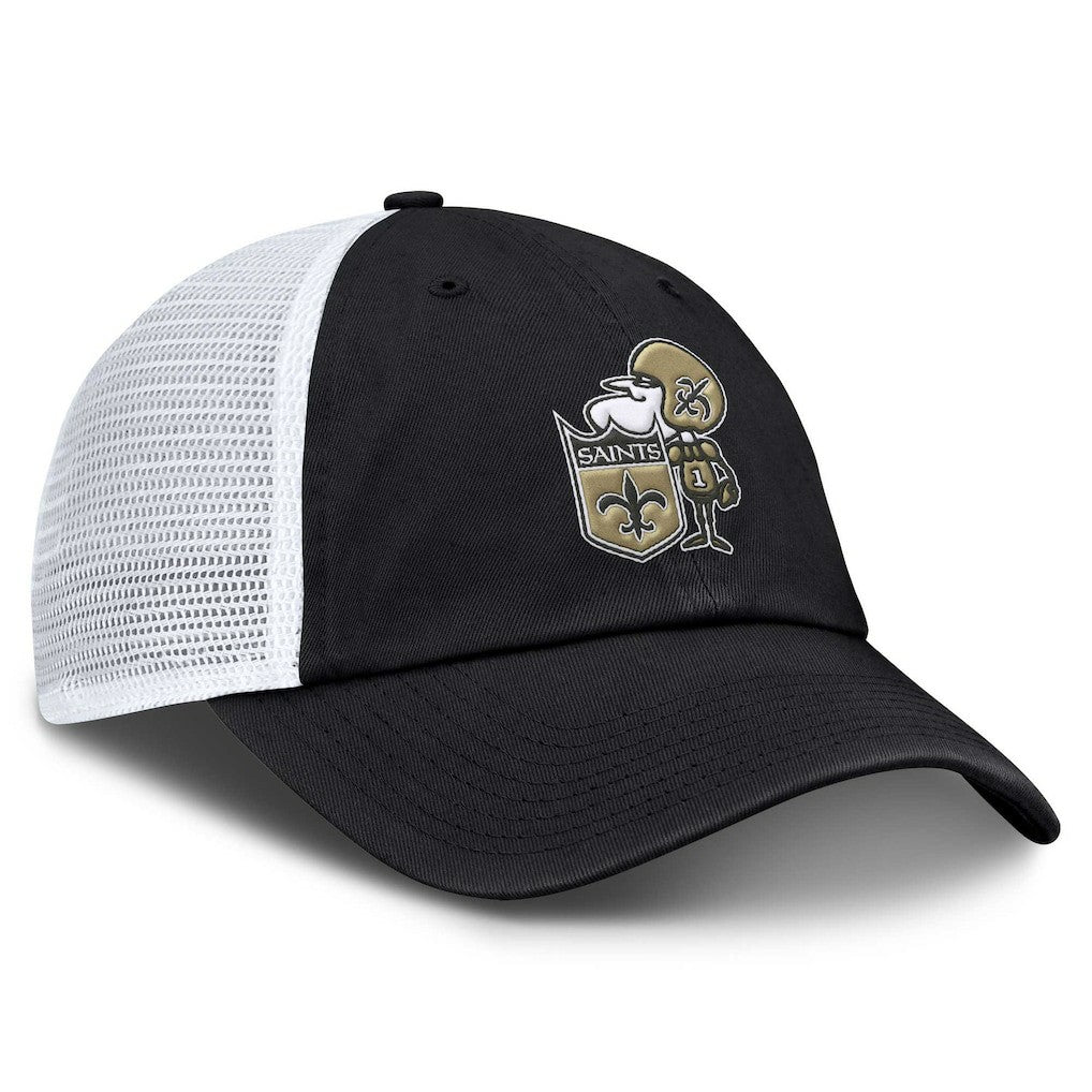 New Orleans Saints Fanatics Basic Vintage Trucker Adjustable Hat