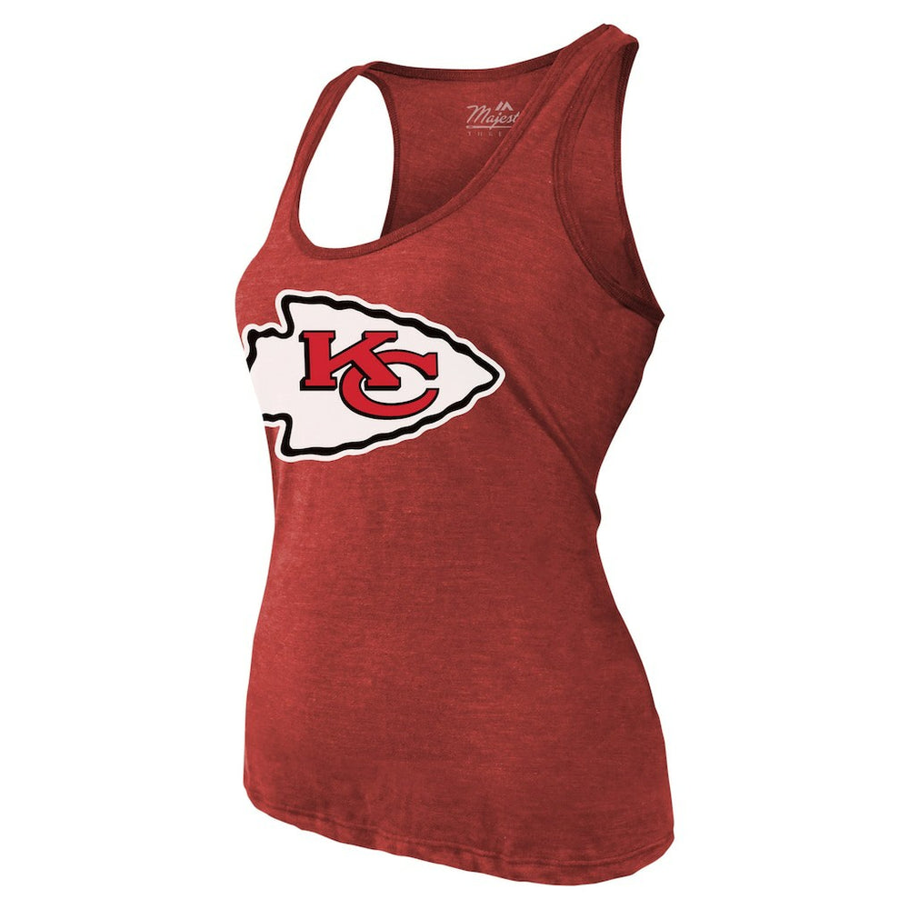 Kansas City Chiefs  Patrick Mahomes  Majestic Threads Women's Name & Number Tri-Blend Tank Top