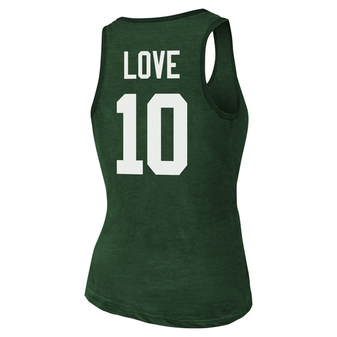 Green Bay Packers  Jordan Love  Majestic Threads Women's Name & Number Tri-Blend Tank Top