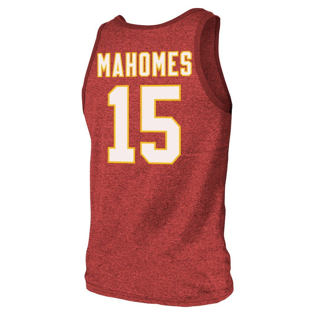 Kansas City Chiefs  Patrick Mahomes  Majestic Threads Tri-Blend Player Name & Number Tank Top