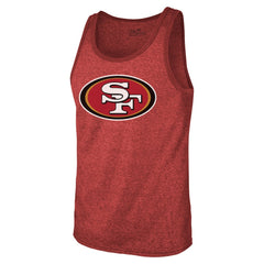 San Francisco 49ers  Christian McCaffrey  Majestic Threads Tri-Blend Player Name & Number Tank Top