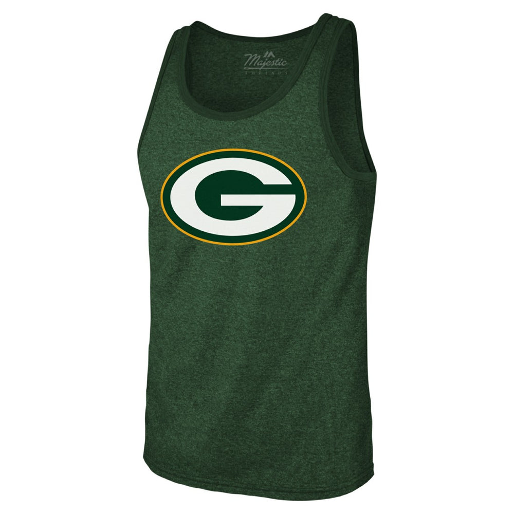 Green Bay Packers  Jordan Love  Majestic Threads Tri-Blend Player Name & Number Tank Top