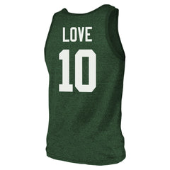 Green Bay Packers  Jordan Love  Majestic Threads Tri-Blend Player Name & Number Tank Top