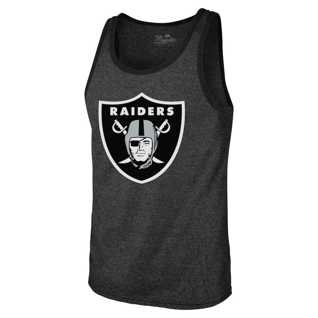 Las Vegas Raiders  Maxx Crosby  Majestic Threads Tri-Blend Player Name & Number Tank Top