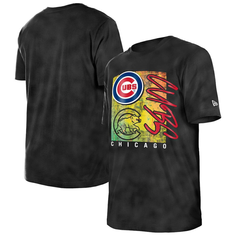 Chicago Cubs New Era Women's Sport Classics Enzyme Wash Oversized T-Shirt | MLB On Sale